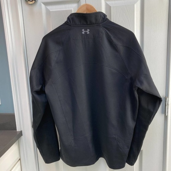 Under Armour Coldgear Loose Long Sleeve Quarter Zip Pullover Black Size Medium - Picture 5 of 8